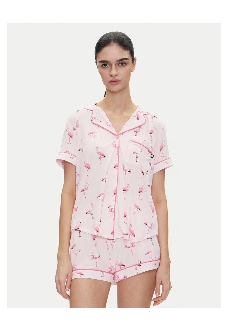 KATE SPADE Pijama scurta de dama roz - din material moale
