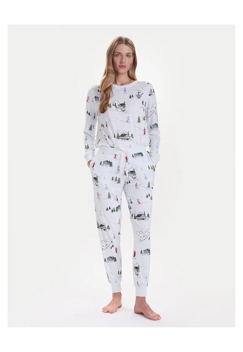 KATE SPADE Pijamale dama albastru deschis - model de iarna