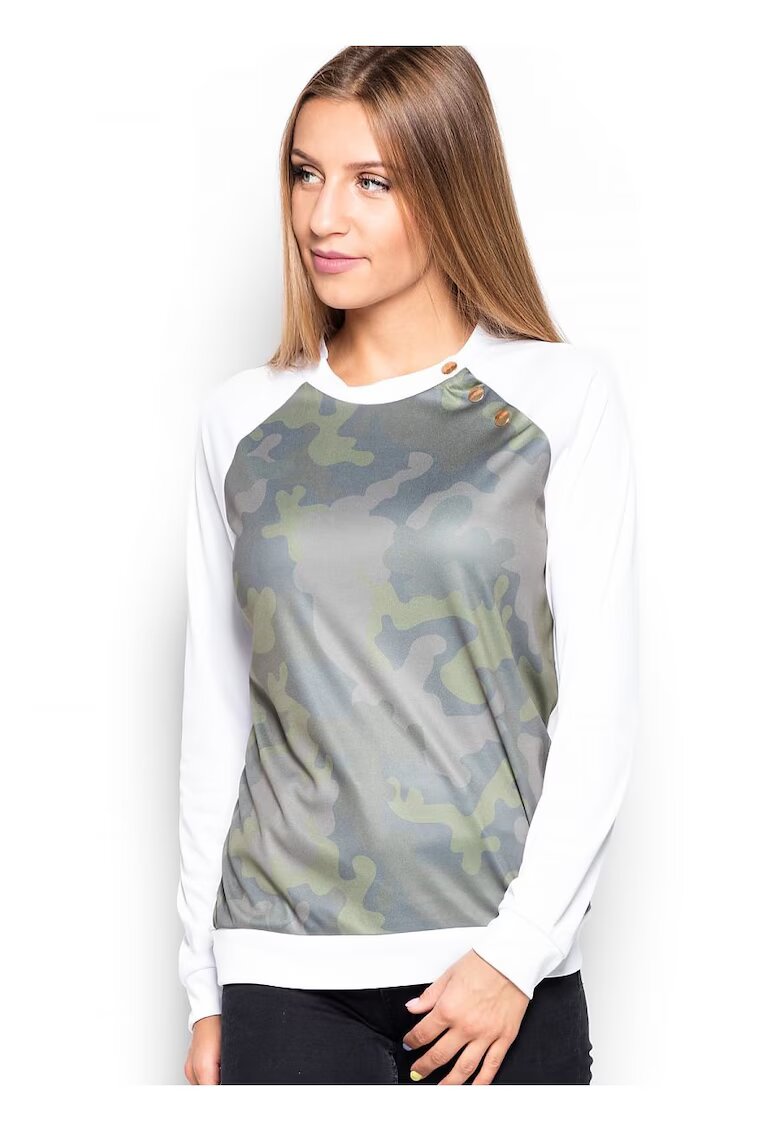 KATRUS Bluza dama alb - material confortabil -