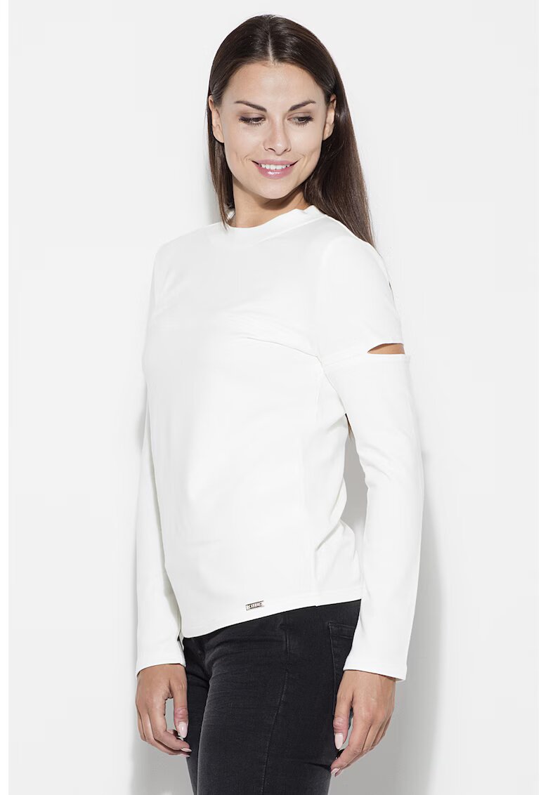 KATRUS Bluza dama - Bumbac/Elastan - Alb -