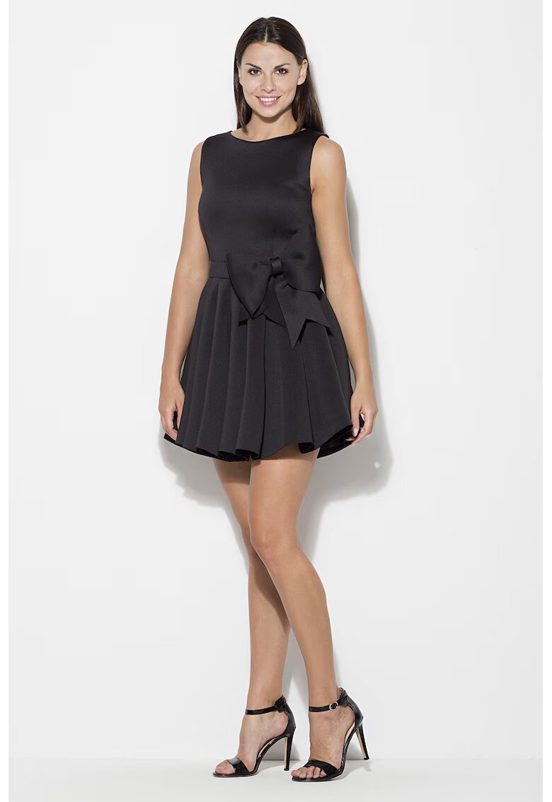 KATRUS Rochie model cu funda - evazata - negru - poliester 100% -