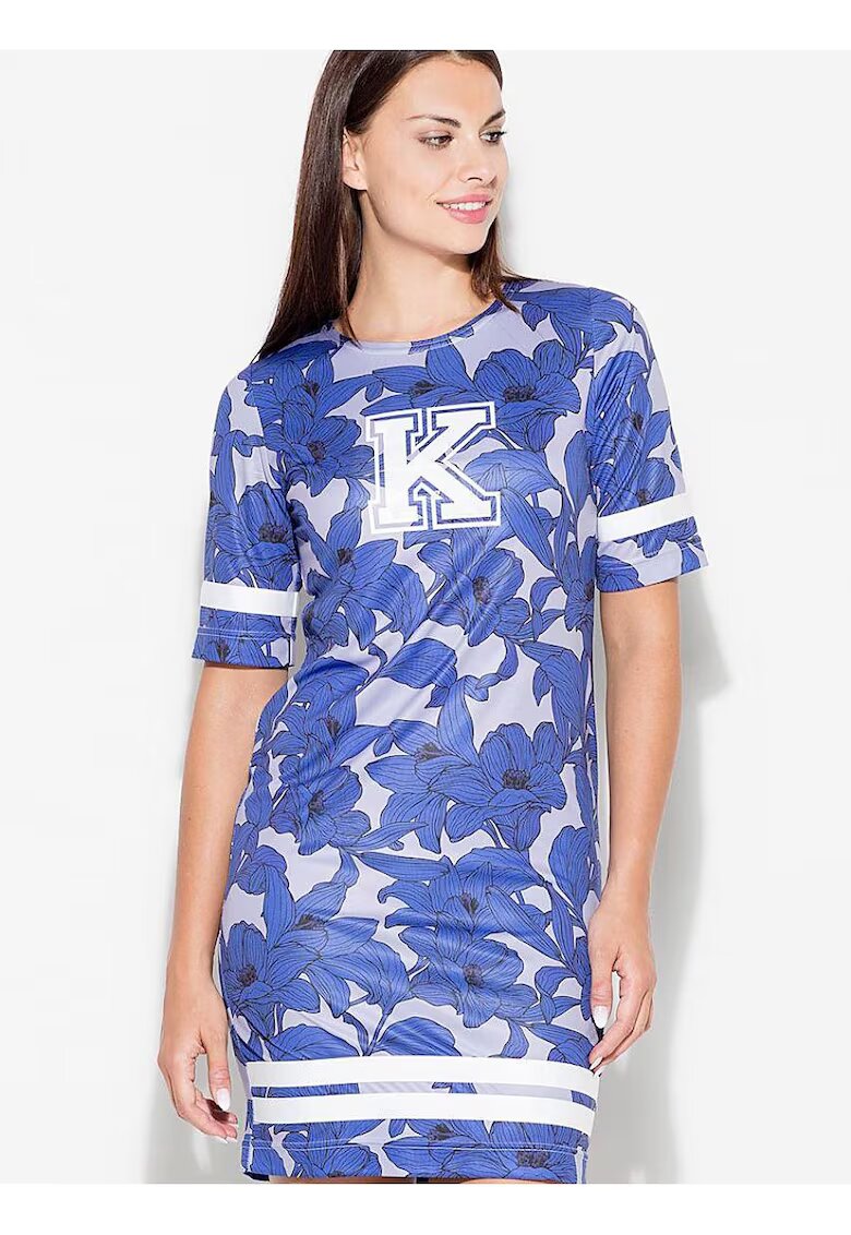 KATRUS Rochie sportiva decolteu minimal - albastra - poliester 100% -