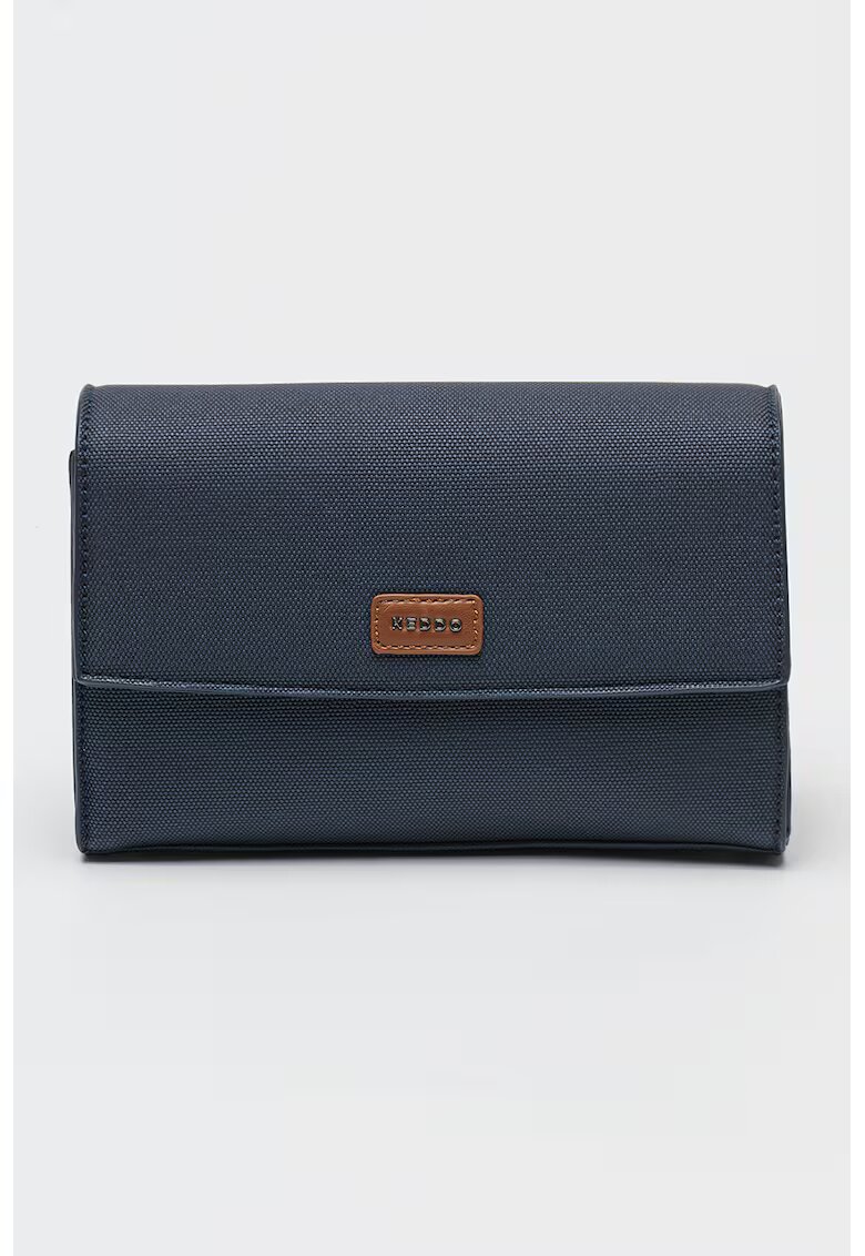 KEDDO Geanta crossbody de piele ecologica cu clapa - Bleumarin