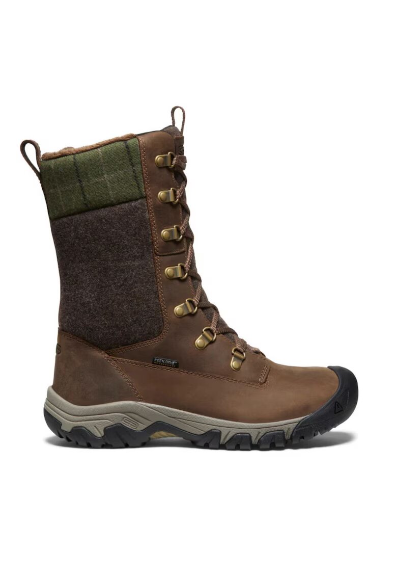 Keen Ghete de zapada izolate pentru femei Greta Tall Boot WP - Maro