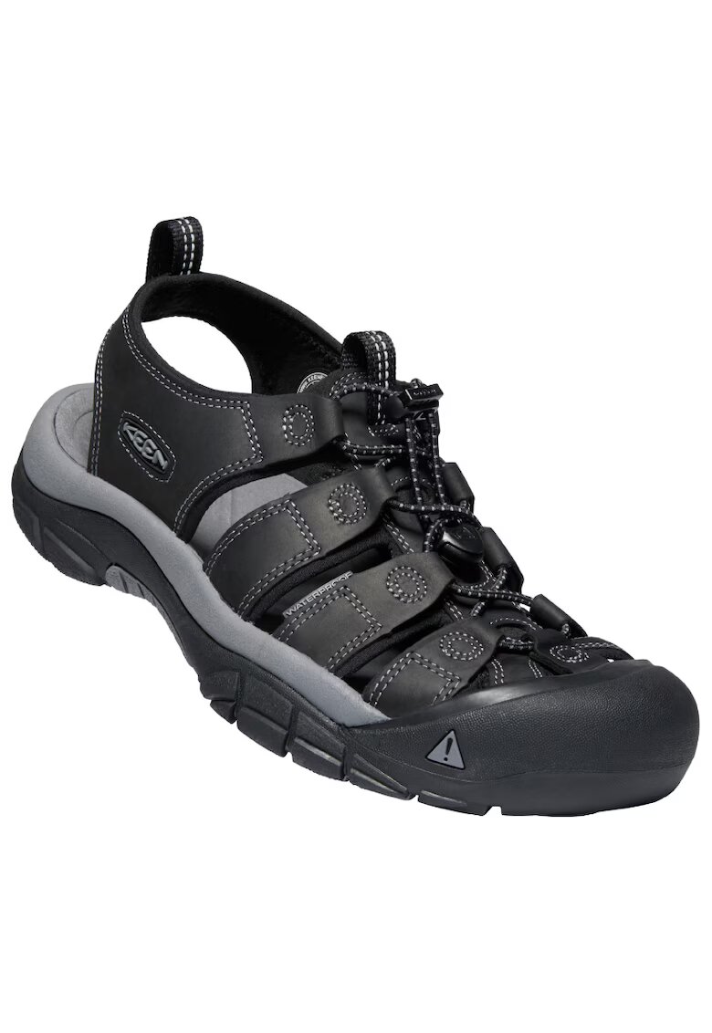 Keen Sandale trekking Newport - Piele - Negru - Negru/Gri