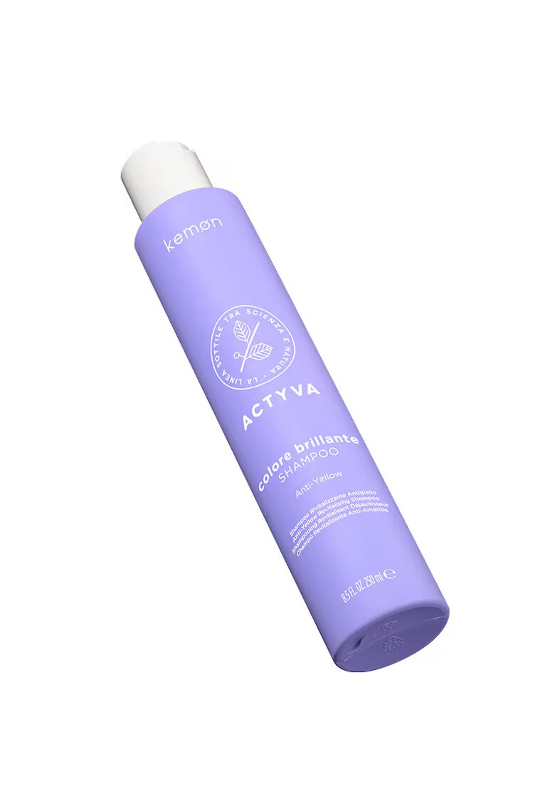 Kemon Sampon pentru neutralizarea tonurilor de galben Actyva Colore Brillante Anti-Yellow - 250 ml