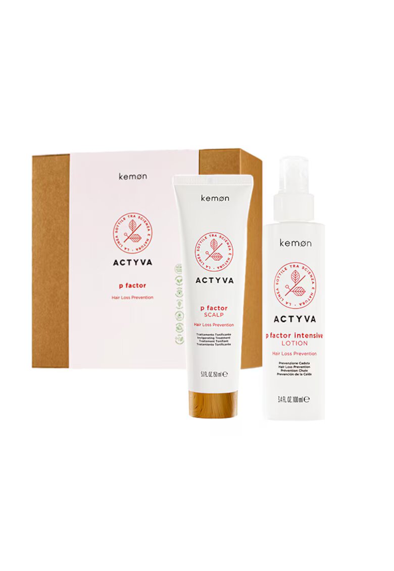 Kemon Set anti-caderea parului Actyva P Factor - Tratament 150 ml - Lotiune 100 ml
