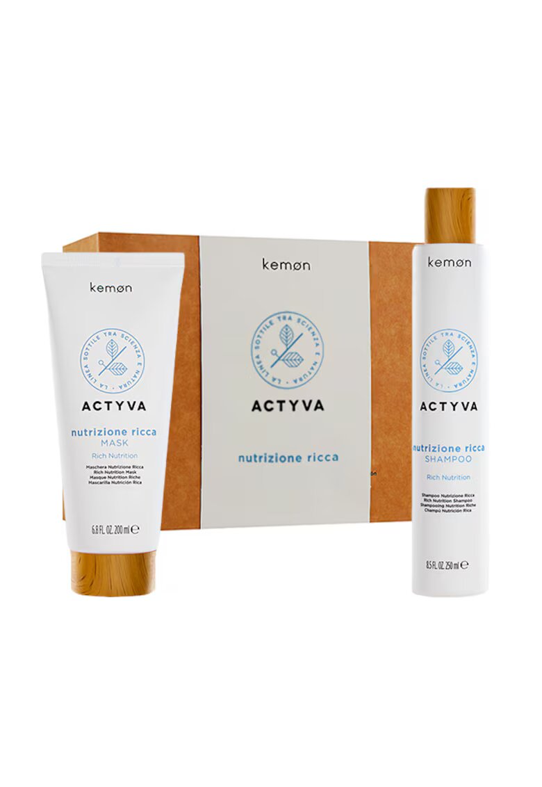 Kemon Set de hidratare Actyva Nutrizione Ricca - Sampon 250 ml - Masca 200 ml