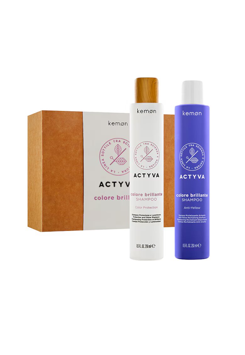 Kemon Set pentru par vopsit Actyva Colore Brillante: Sampon 250 ml - Sampon 250 ml