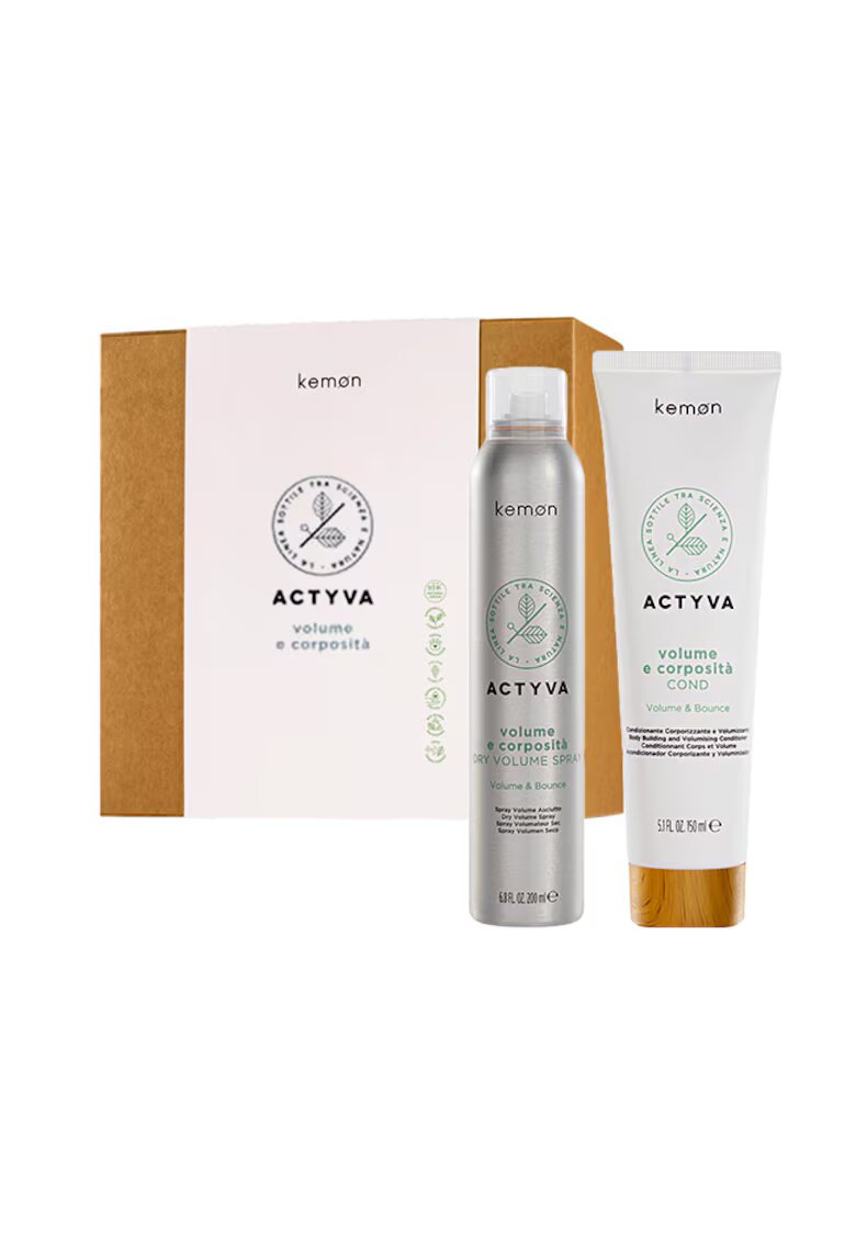 Kemon Set pentru volum Actyvia Volume e Corposità - Balsam 150 ml - Spray uscat 200 ml