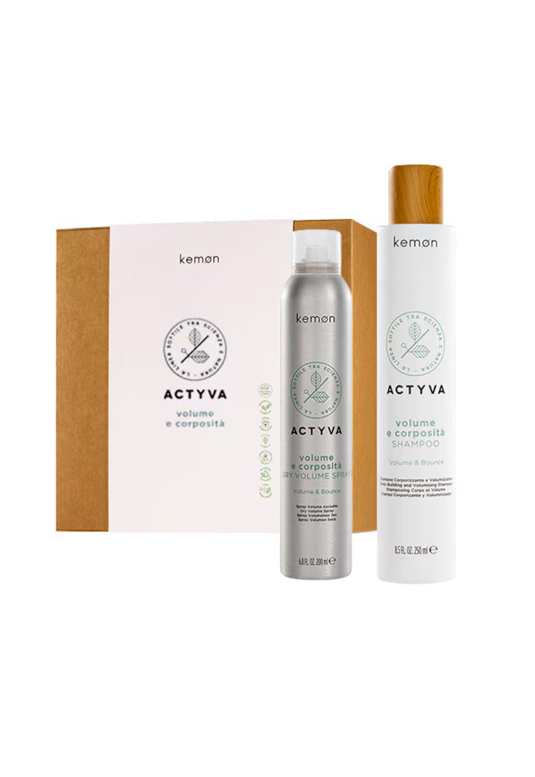 Kemon Set pentru volum Actyvia Volume e Corposità - Sampon 250 ml - Spray uscat 200 ml