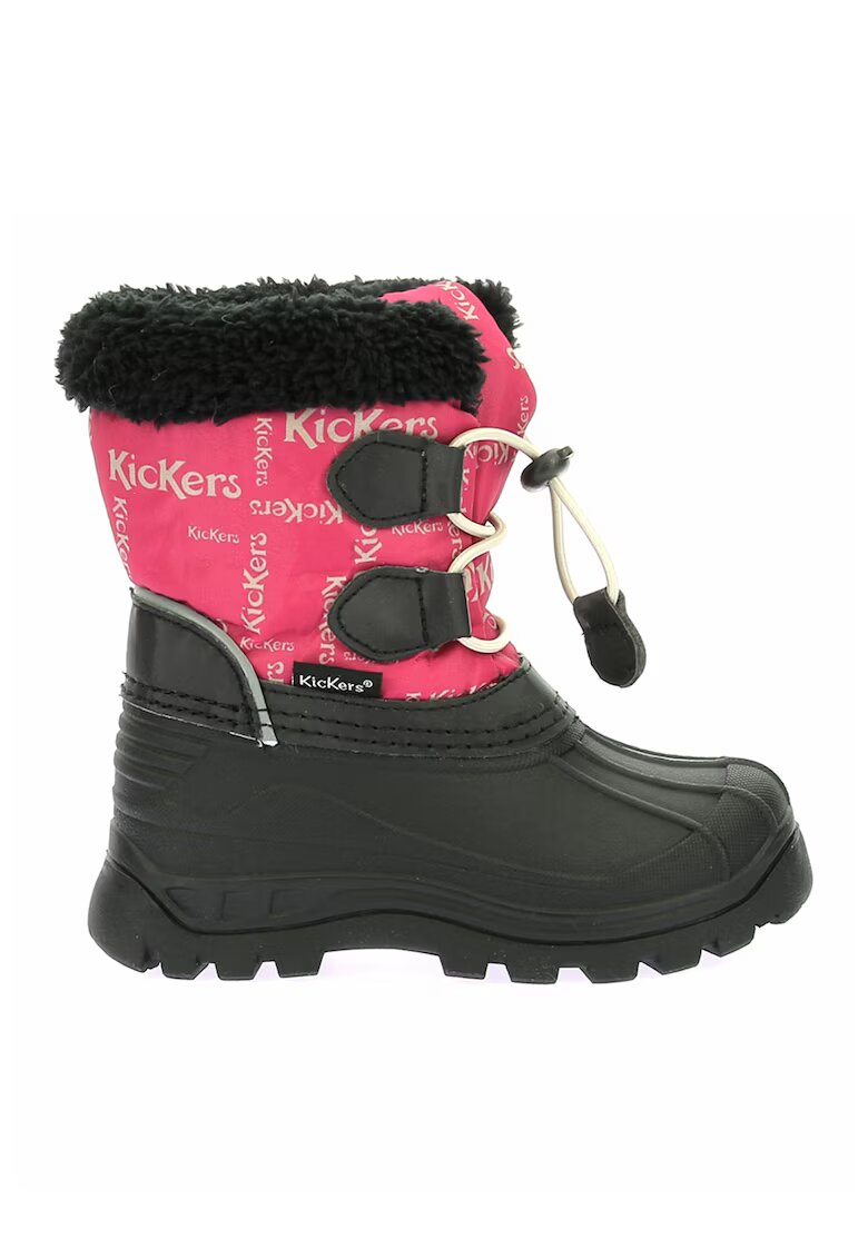 Kickers Cizme medii cu blana sintetica - Negru/Roz