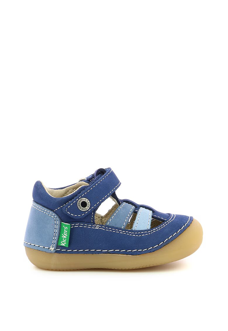 Kickers Pantofi de piele nabuc cu decupaje