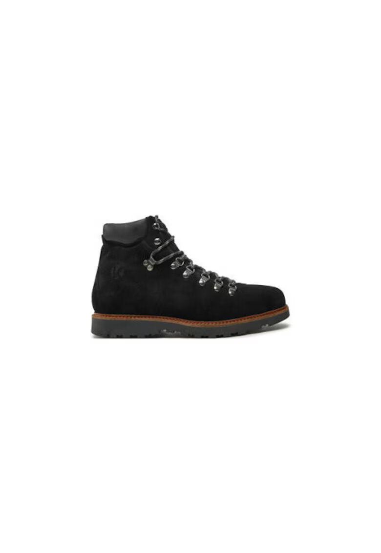 Kimberfeel Bocanci de drumetie barbati COLIN - Piele ecologica - Negru - Negru