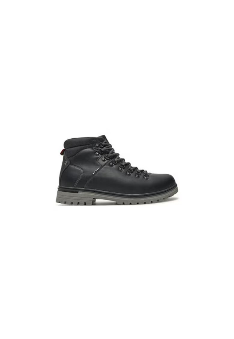 Kimberfeel Bocanci de drumetie barbati GASPARD - Piele ecologica - Negru - Negru