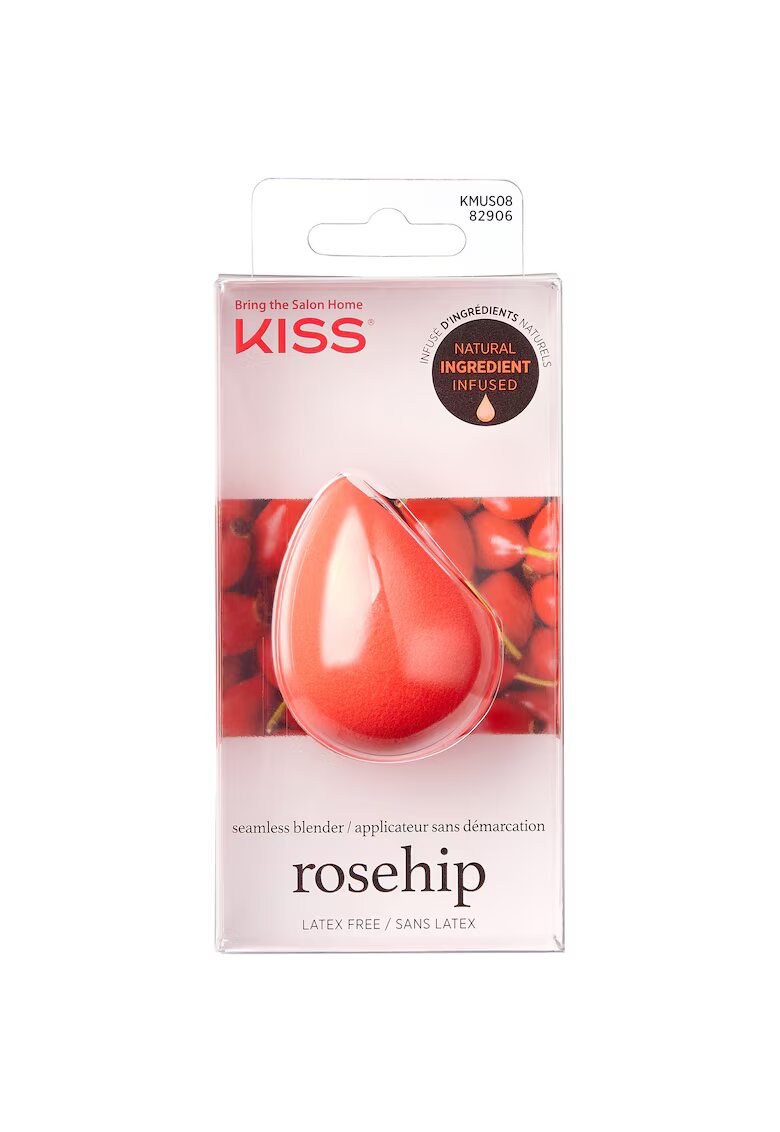 Kiss Burete Make-Up Natural Ingredient Sponges - 1 buc - Rosu