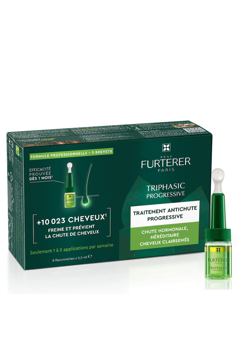 Klorane Ser Progressive contra caderii parului Triphasic - Rene Furterer - 8x5 - 5 ml