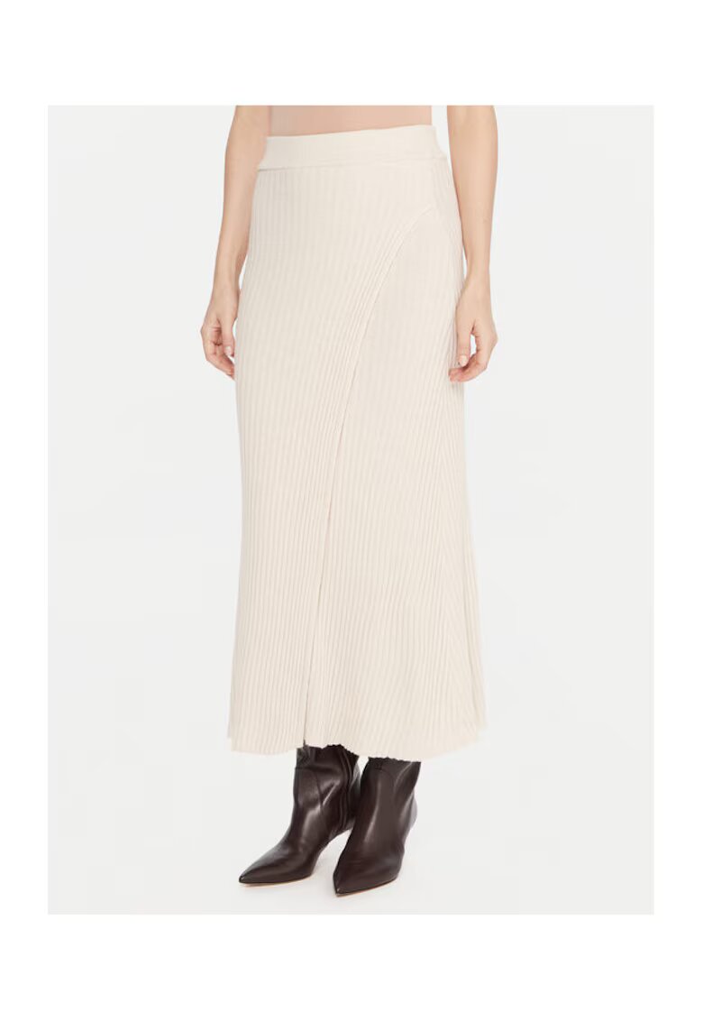 Kontatto Fusta maxi Dama - ecru - 35% poliamida - 30% viscoza - 30% lana - 5% casmir -