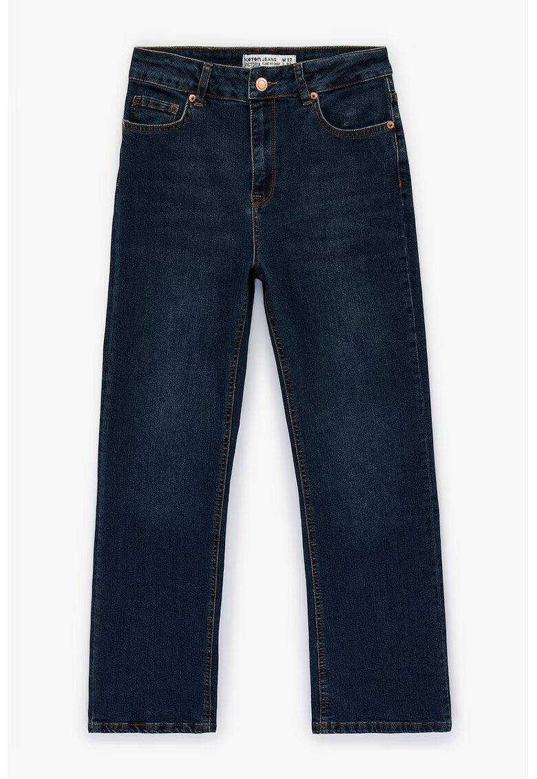 KOTON Blugi crop cu croiala evazata Victoria - Bleumarin
