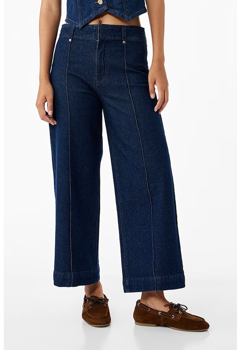 KOTON Blugi drepti crop - Bleumarin