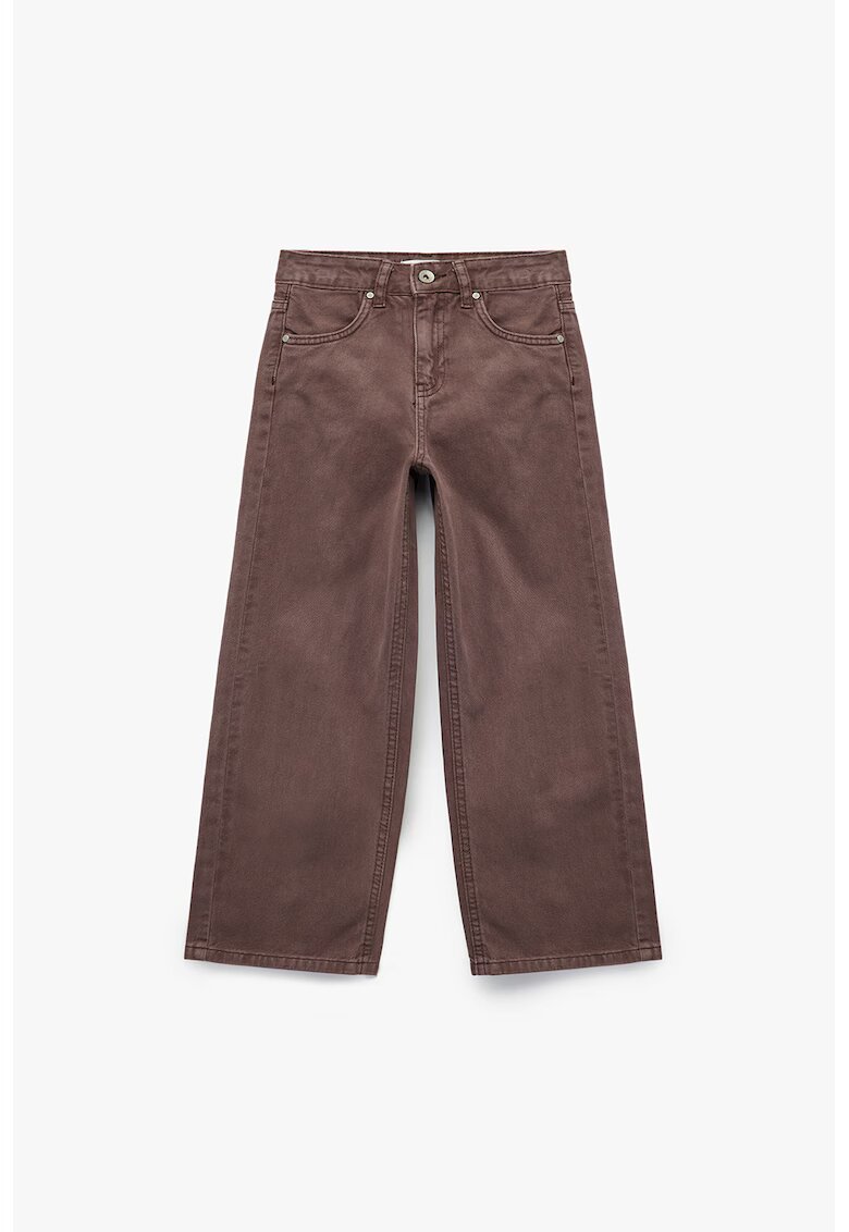 KOTON Blugi uni cu talie medie - Maro cognac