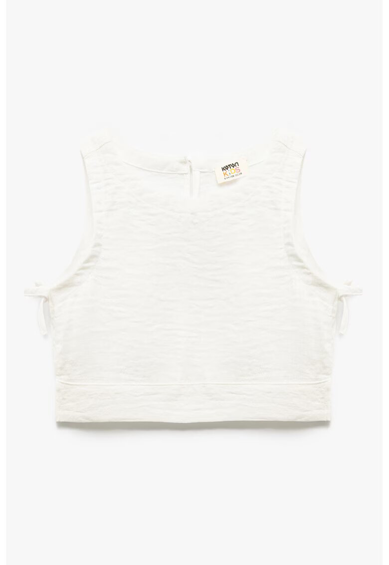 KOTON Bluza crop cu decolteu rotund - Alb