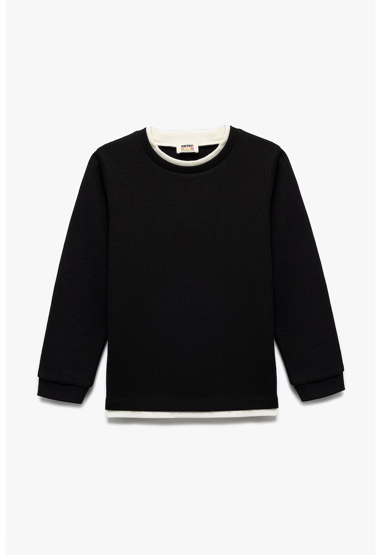 KOTON Bluza de trening cu insertii contrastante - Negru