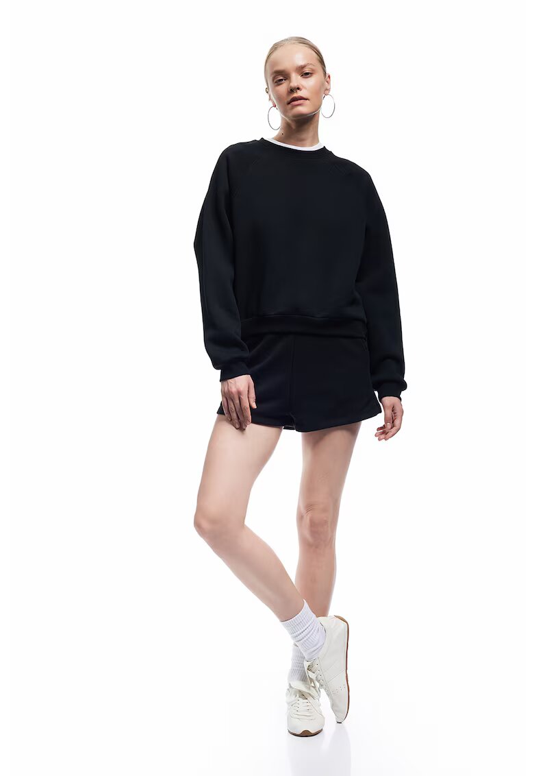 KOTON Bluza de trening cu maneci raglan - Negru