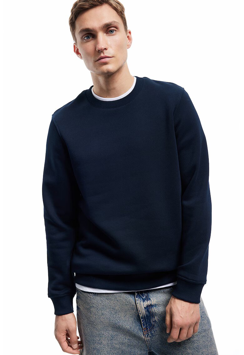 KOTON Bluza de trening din amestec de bumbac - Bleumarin