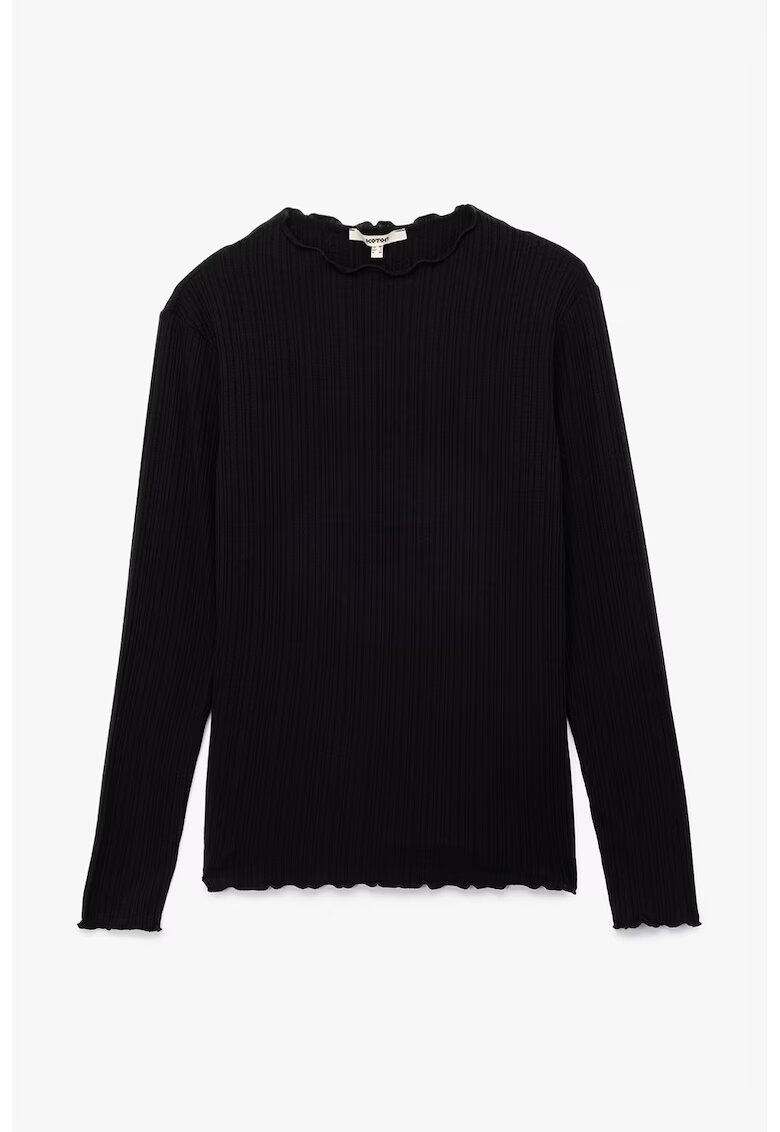 KOTON Bluza striata slim fit - Negru