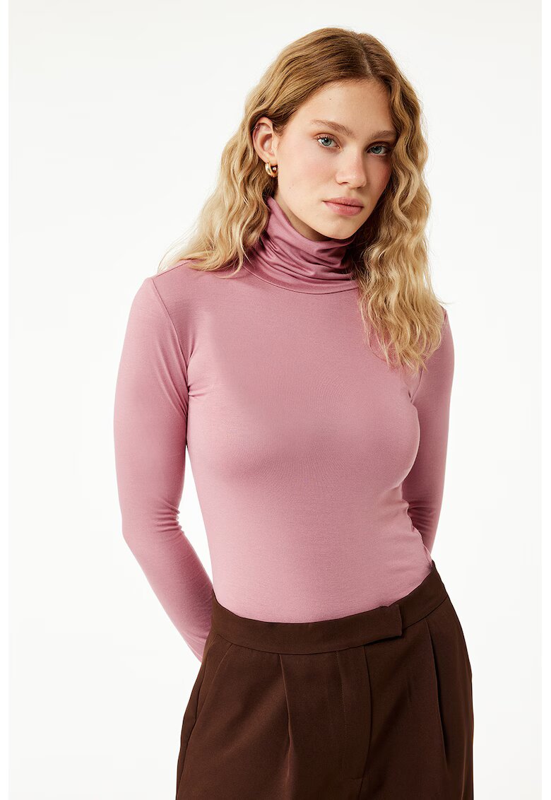 KOTON Bluza uni slim - Roz prafuit