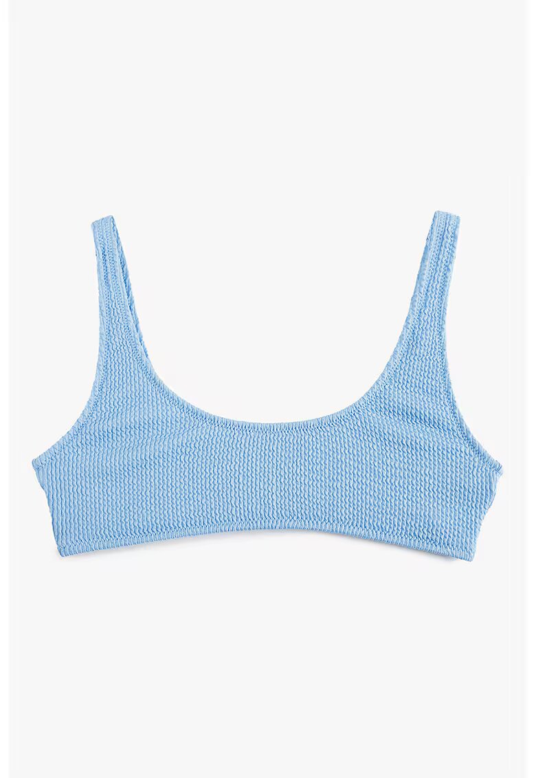 KOTON Bustiera de baie texturata - Albastru pastel