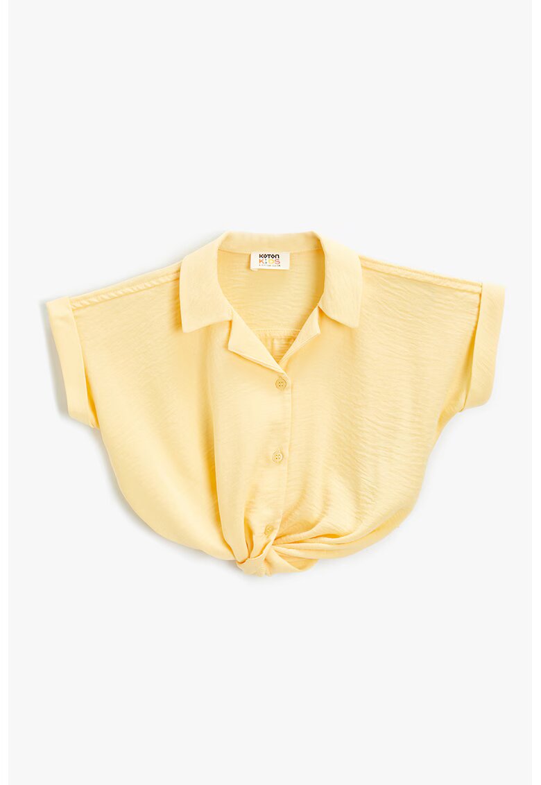 KOTON Camasa crop cu revere decupate - Galben