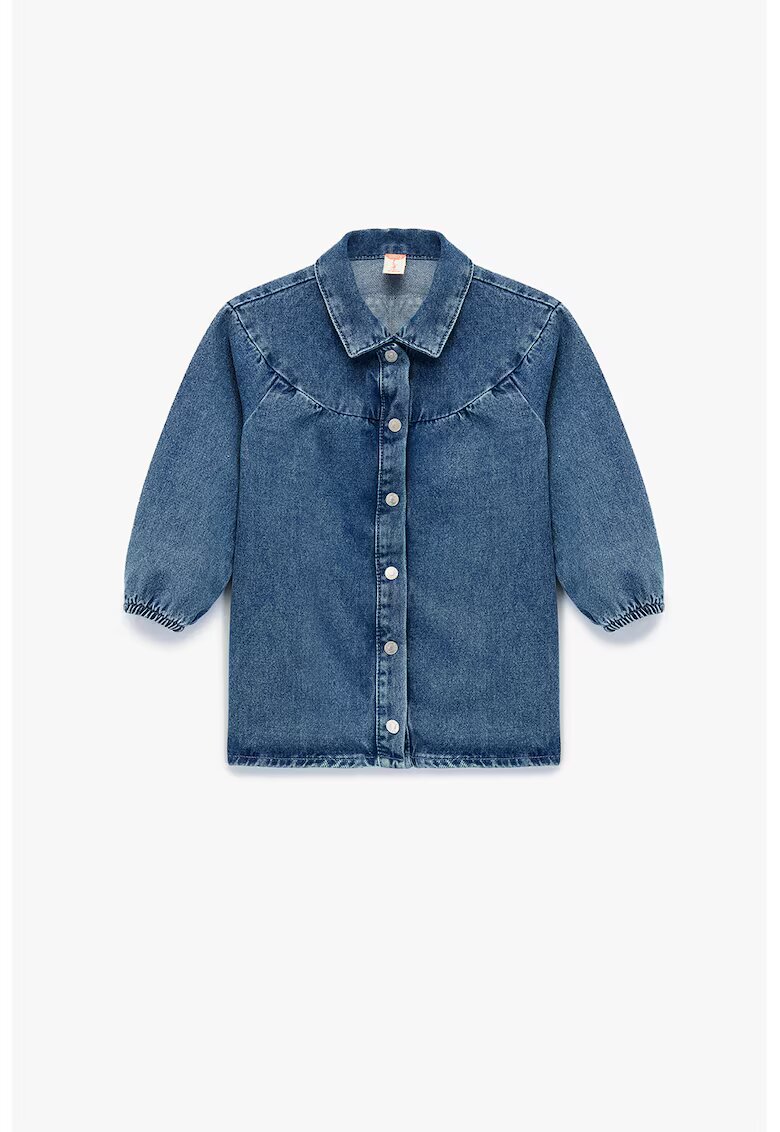KOTON Camasa din denim cu nasturi - Albastru inchis
