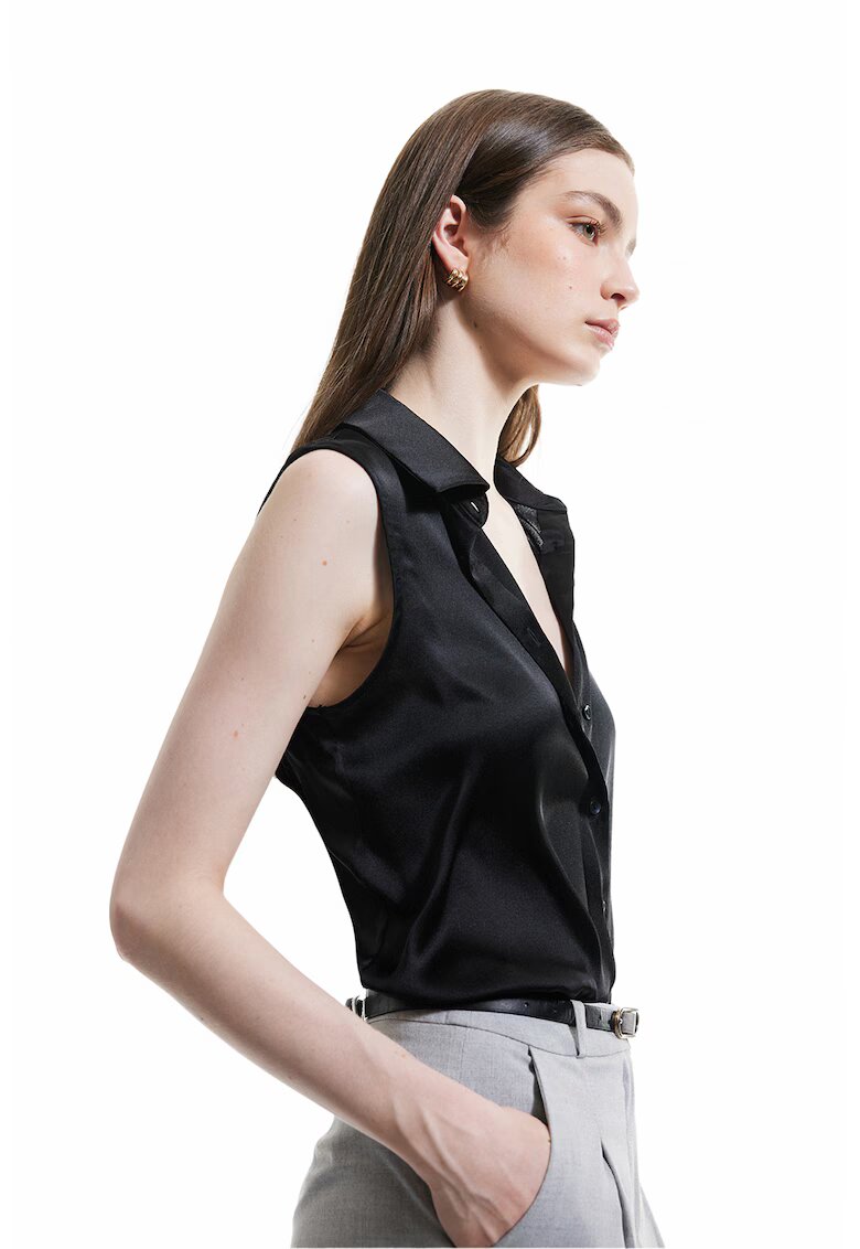 KOTON Camasa uni slim - Negru