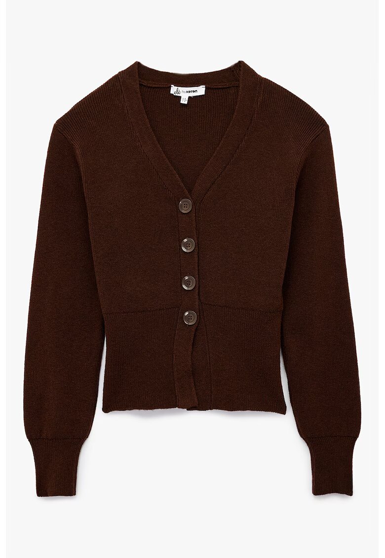 KOTON Cardigan cu nasturi - Maro cognac