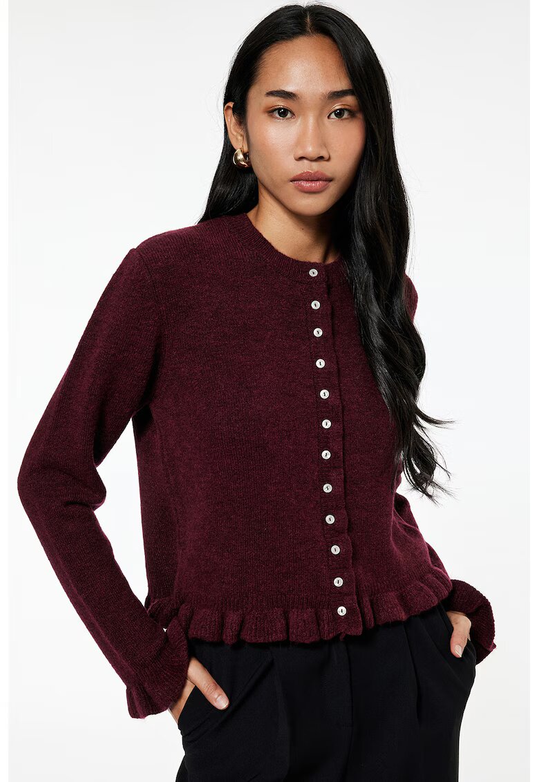 KOTON Cardigan cu nasturi - Rosu inchis