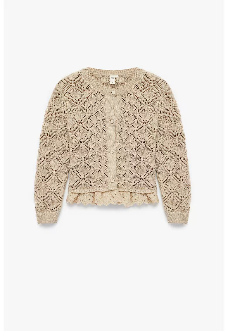 KOTON Cardigan cu perforatii - Bej