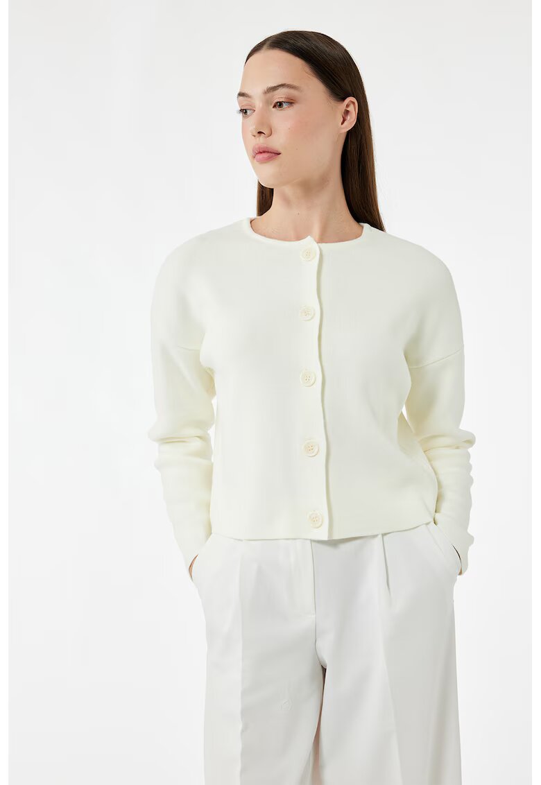 KOTON Cardigan lejer cu nasturi - Alb fildes