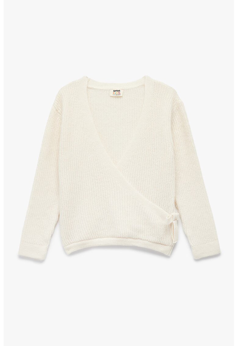 KOTON Cardigan petrecut tricotat - Alb murdar