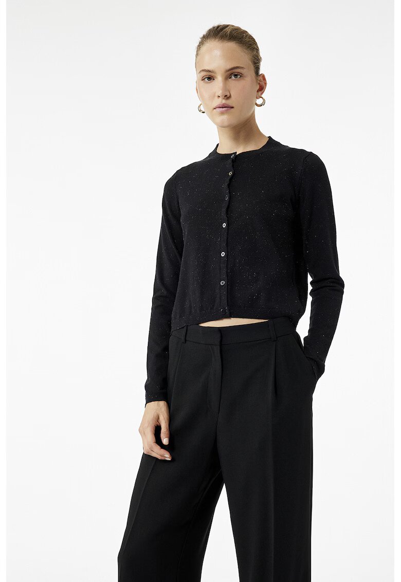 KOTON Cardigan uni tricotat - Negru