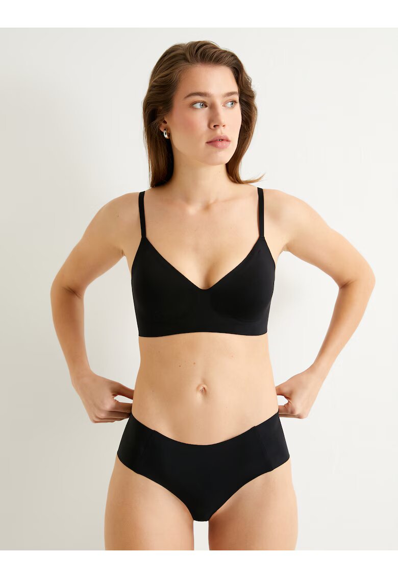 KOTON Chiloti hipster cu model uni - Negru