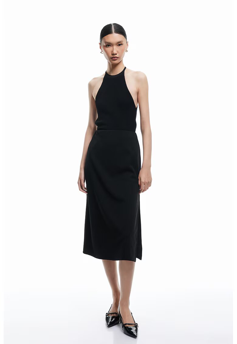 KOTON Fusta midi din neopren - Negru