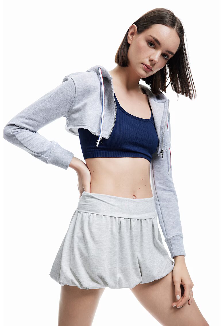 KOTON Fusta-pantalon de bumbac - Gri deschis