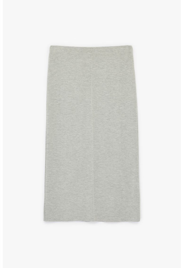 KOTON Fusta slim fit dreapta - Gri melange