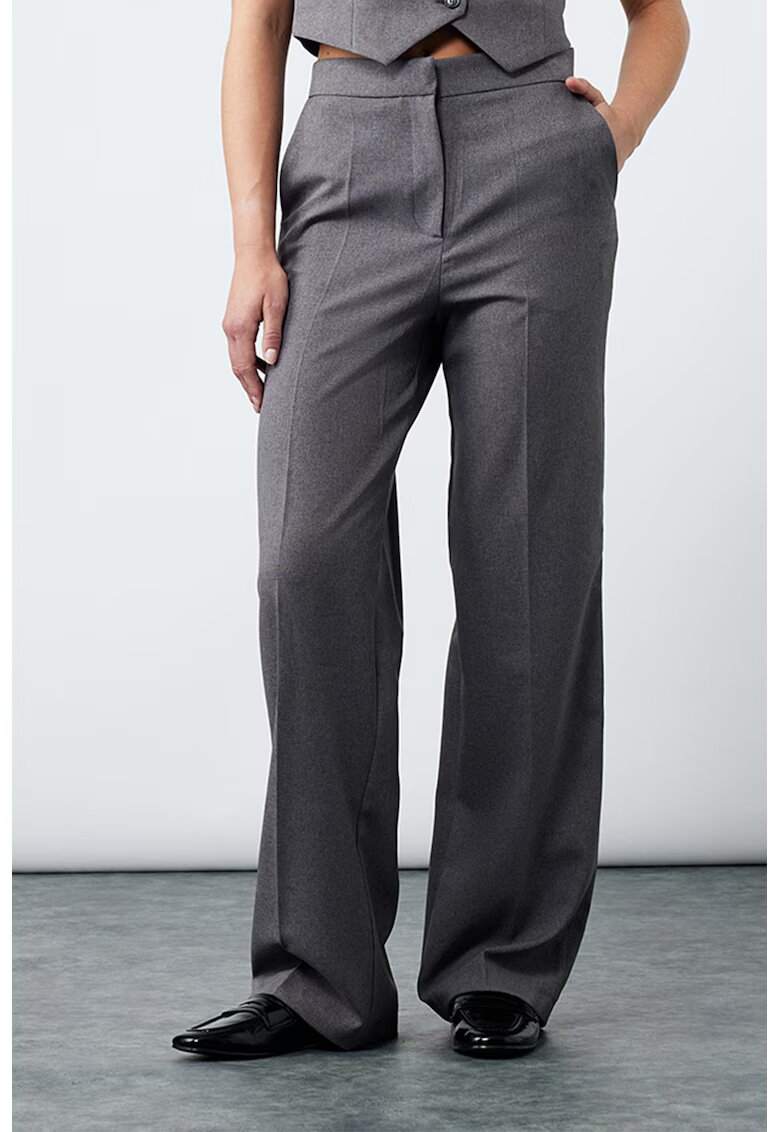 KOTON Pantaloni ampli uni - Gri inchis