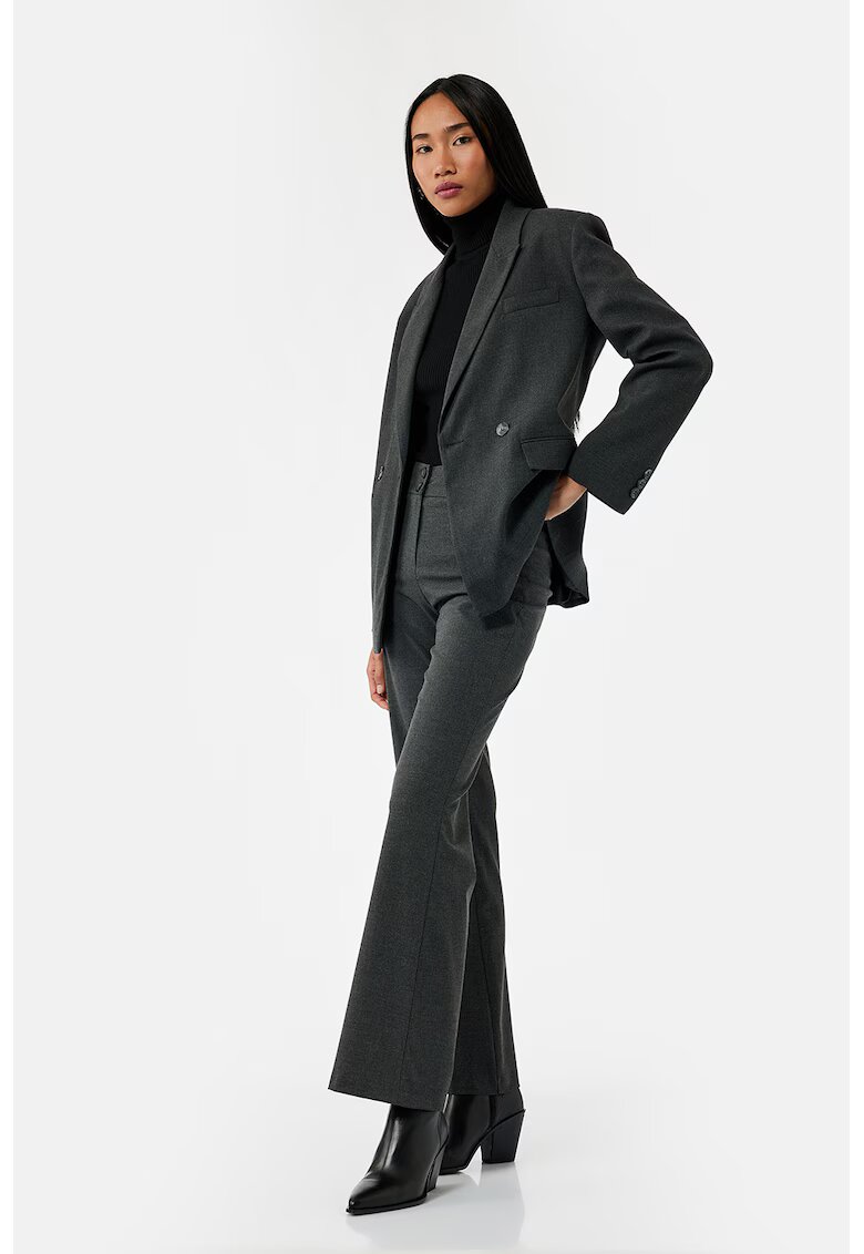 KOTON Pantaloni bootcut slim fit - Gri antracit