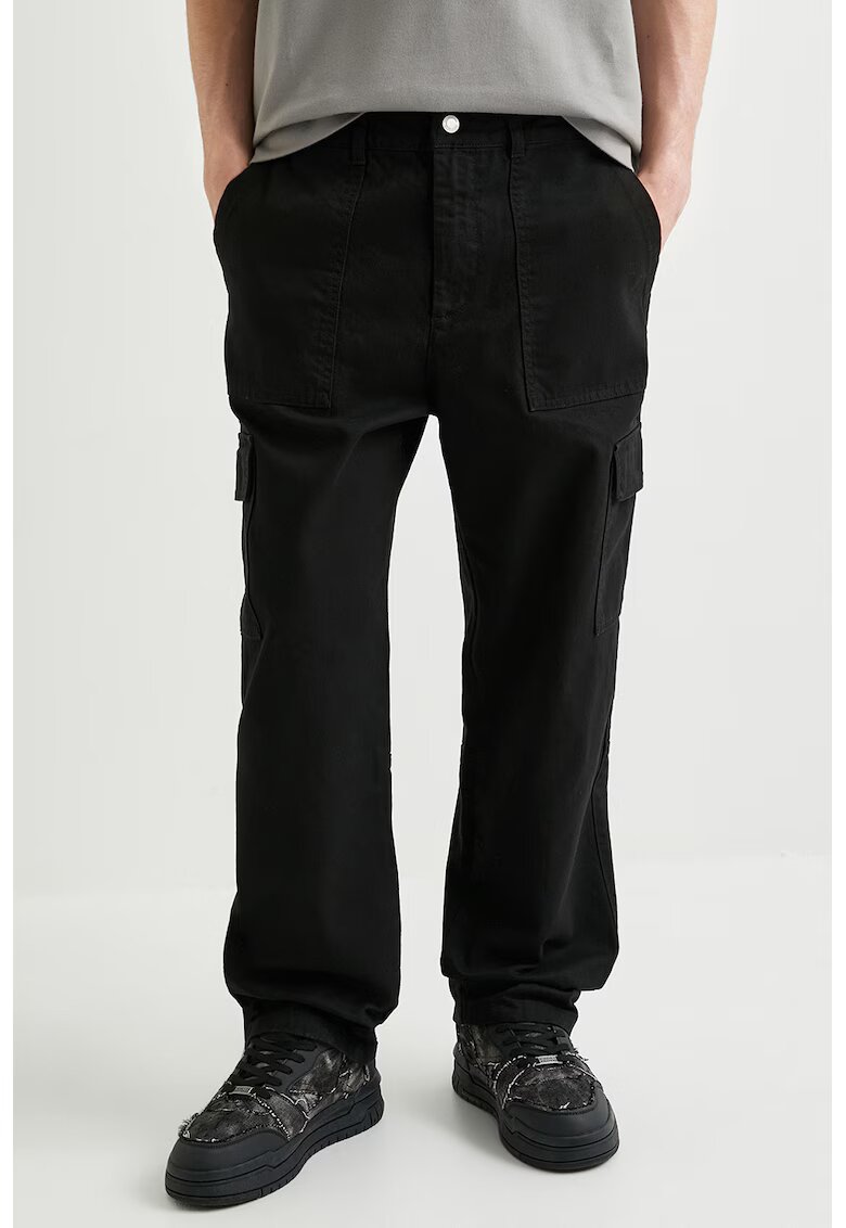 KOTON Pantaloni cargo drepti - Negru