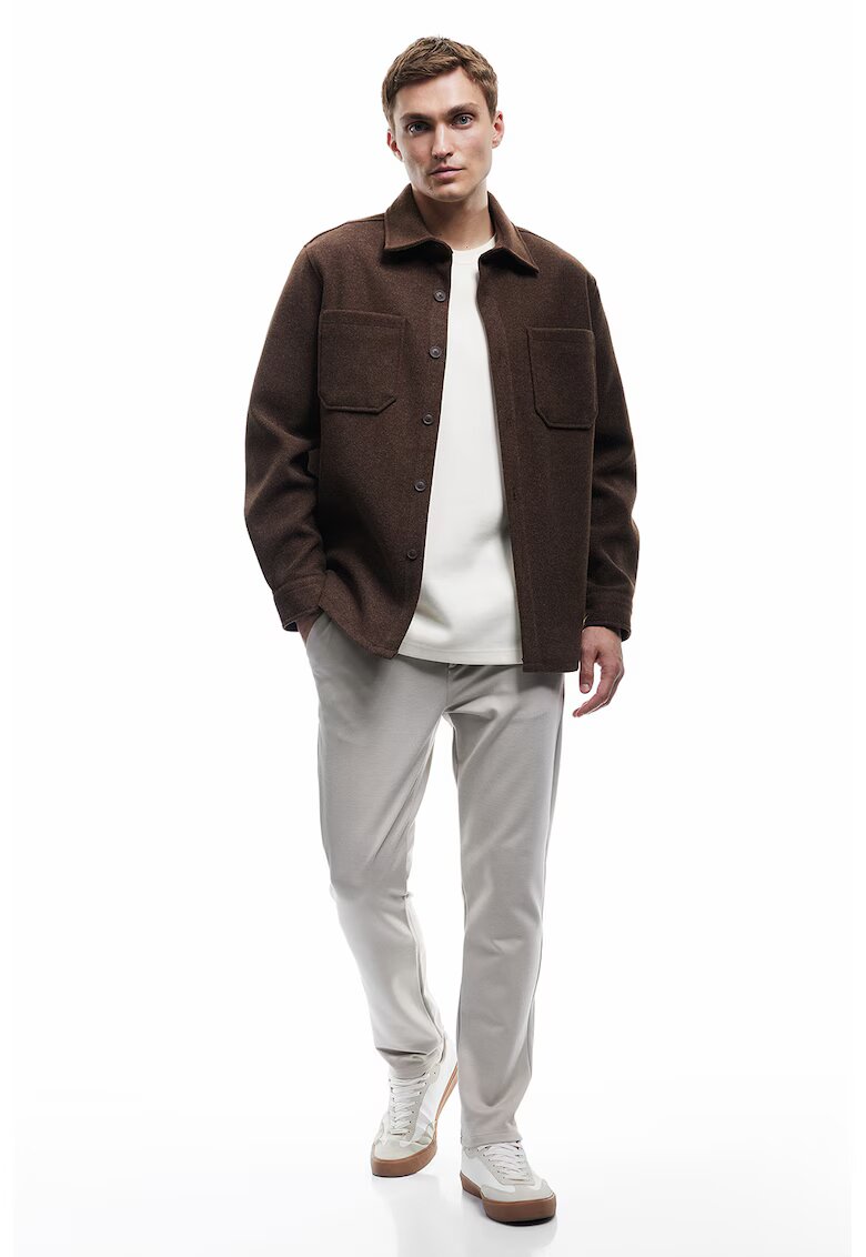 KOTON Pantaloni chino uni - Alb murdar