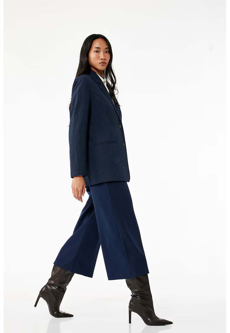 KOTON Pantaloni crop cu croiala ampla - Albastru inchis